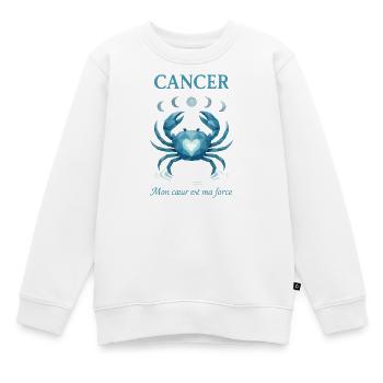 Signe astrologique du Cancer - Astrologie - Sweat Premium enfant bio - blanc - Devant - AI Model Kid Male (0cm)