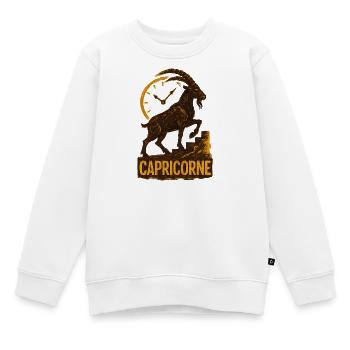 Signe astrologique du Capricorne - Astrologie - Sweat Premium enfant bio - blanc - Devant - AI Model Kid Male (0cm)