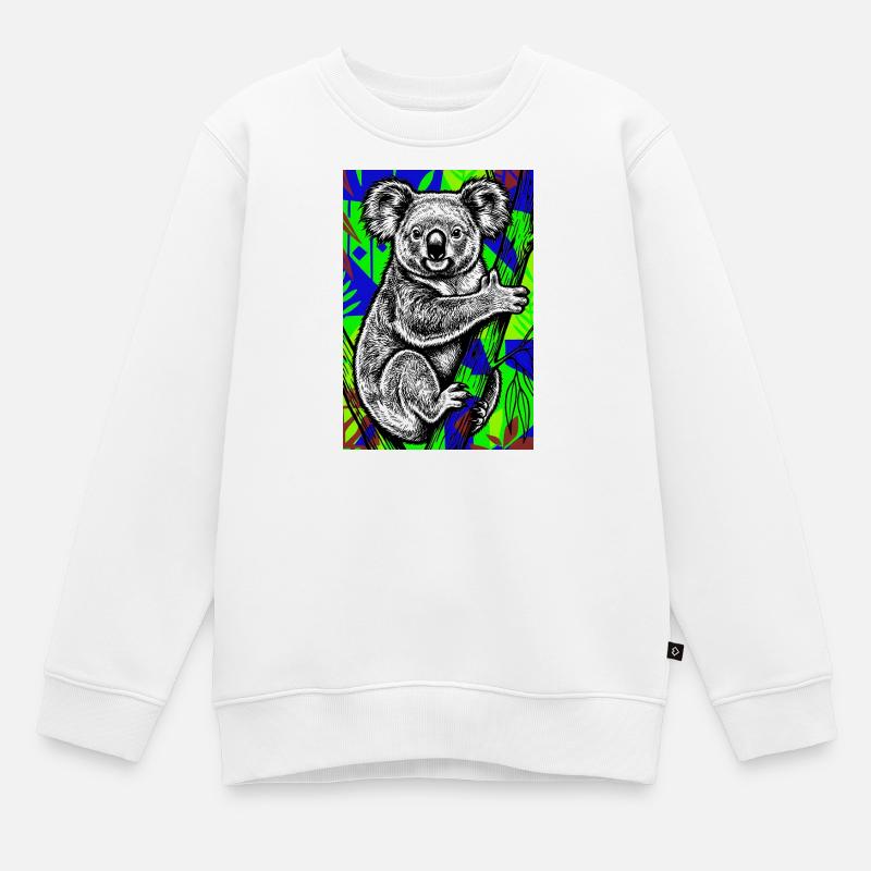 Koala - Sweat Premium enfant bio - blanc