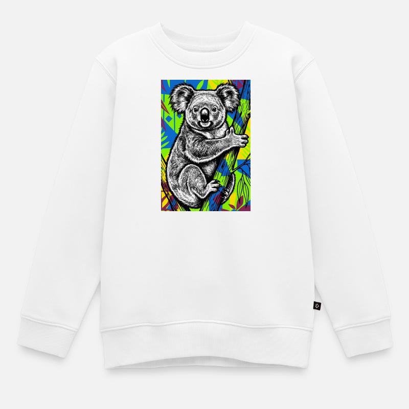 Koala - Sweat Premium enfant bio - blanc