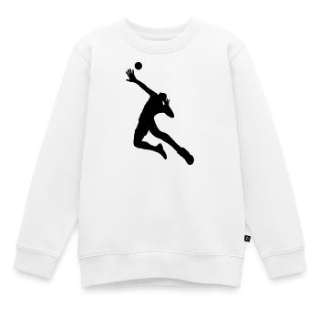 volleyball - Sweat Premium enfant bio - blanc - Devant - AI Model Kid Male (0cm)