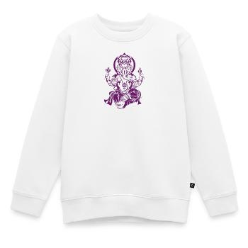 Ganesha dieu de la fortune - Sweat Premium enfant bio - blanc - Devant - AI Model Kid Male (0cm)