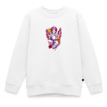 Ganesha coloré votre dieu de la chance - Sweat Premium enfant bio - blanc - Devant - AI Model Kid Male (0cm)