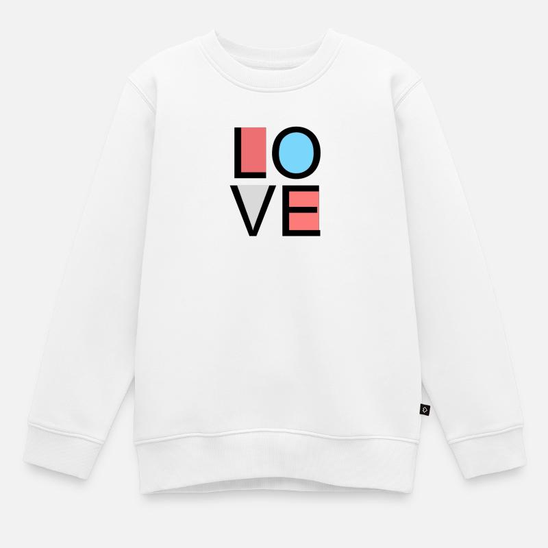 amour - Sweat Premium enfant bio - blanc