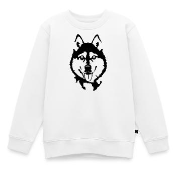 Husky - Kinder Premium Organic Sweatshirt - Weiß - Vorne - AI Model Kid Male (0cm)