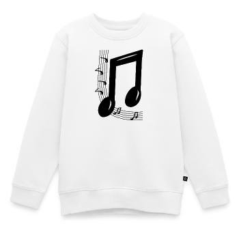 Musiknote - Kinder Premium Organic Sweatshirt - Weiß - Vorne - AI Model Kid Male (0cm)