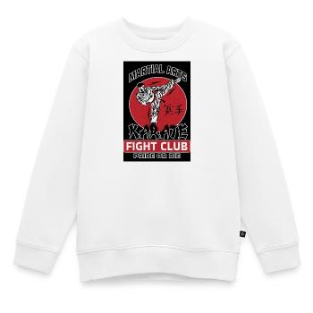 Karaté, Arts Martiaux - Sweat Premium enfant bio - blanc - Devant - AI Model Kid Male (0cm)