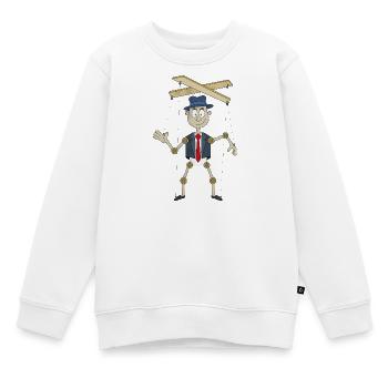 Une marionnette amusante - Sweat Premium enfant bio - blanc - Devant - AI Model Kid Male (0cm)