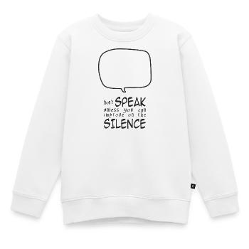 Sprechen Sie nicht - Kinder Premium Organic Sweatshirt - Weiß - Vorne - AI Model Kid Male (0cm)
