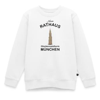 Turm Neues Rathaus München Poster - Kinder Premium Organic Sweatshirt - Weiß - Vorne - AI Model Kid Male (0cm)