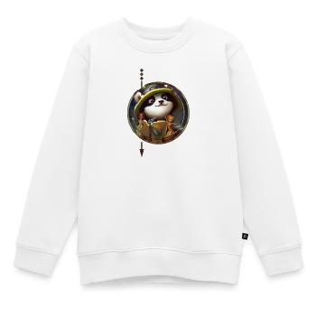 Niedlicher Panda mit kleinen Feen - Kinder Premium Organic Sweatshirt - Weiß - Vorne - AI Model Kid Male (0cm)