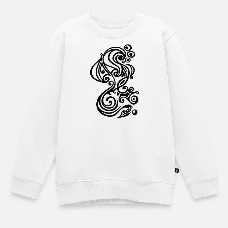 Hippocampe - Sweat Premium enfant bio - blanc