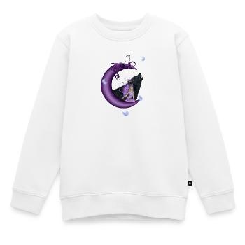 Fee auf dem Mond - Kinder Premium Organic Sweatshirt - Weiß - Vorne - AI Model Kid Male (0cm)