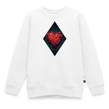 La renaissance d’un cœur - Sweat Premium enfant bio - blanc - Devant - AI Model Kid Male (0cm)