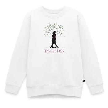 Zusammen schwarz - Kinder Premium Organic Sweatshirt - Weiß - Vorne - AI Model Kid Male (0cm)