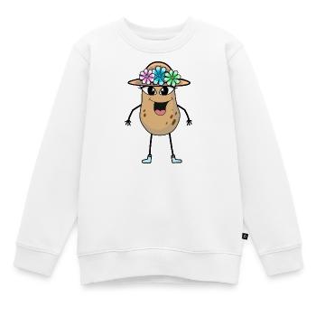 Pomme de terre Fille Légumes Pommes de terre - Sweat Premium enfant bio - blanc - Devant - AI Model Kid Male (0cm)