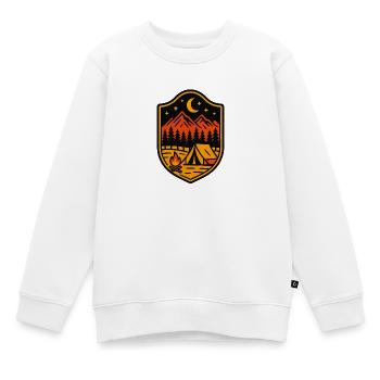 Naturausflug-Abzeichen - Kinder Premium Organic Sweatshirt - Weiß - Vorne - AI Model Kid Male (0cm)