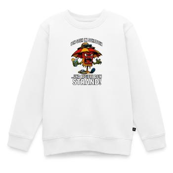 Shadow hero on the beach - Kids Premium Organic Sweatshirt - white - Front - AI Model Kid Male (0cm)