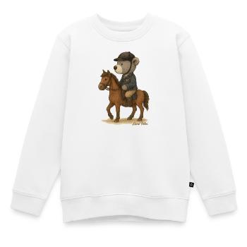 Lord Petzi Reiter - Kinder Premium Organic Sweatshirt - Weiß - Vorne - AI Model Kid Male (0cm)