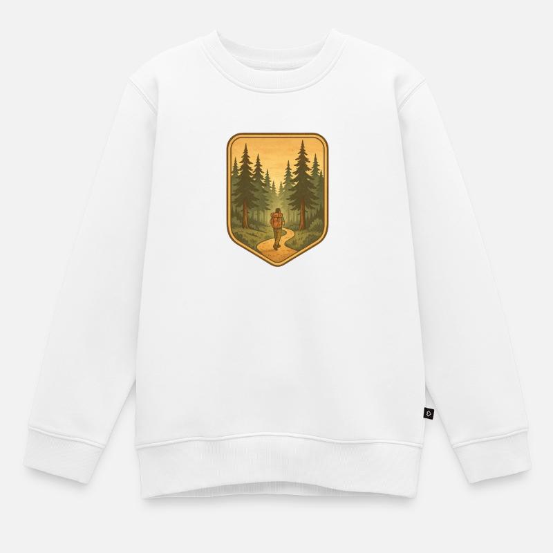Dans la forêt - Sweat Premium enfant bio - blanc