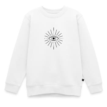 Mystic Eye Radiance Design - Kids Premium Organic Sweatshirt - white - Front - AI Model Kid Male (0cm)