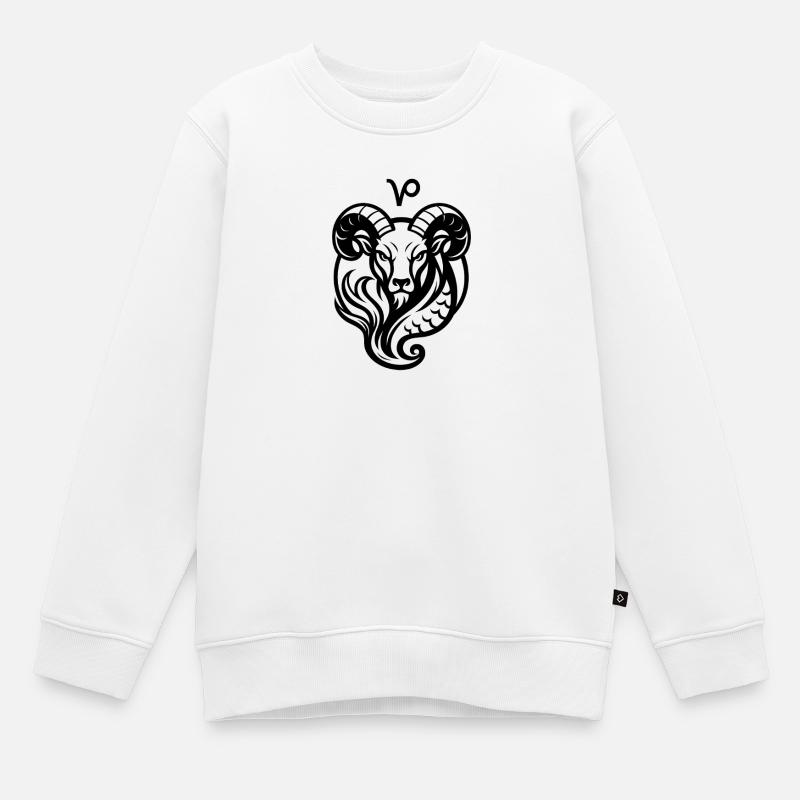Sternzeichen Steinbock - Kinder Premium Organic Sweatshirt - Weiß