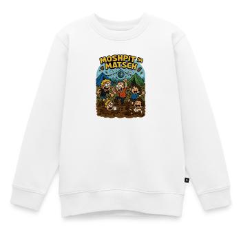 Festival Crew Crowd im Matsch Festival Camping - Kinder Premium Organic Sweatshirt - Weiß - Vorne - AI Model Kid Male (0cm)