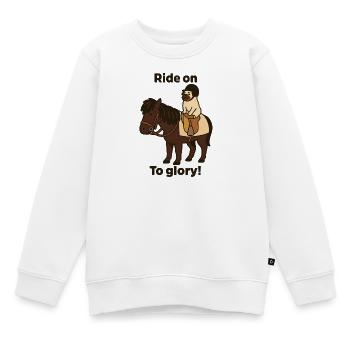 Fahren Sie weiter zum Ruhm - Kinder Premium Organic Sweatshirt - Weiß - Vorne - AI Model Kid Male (0cm)