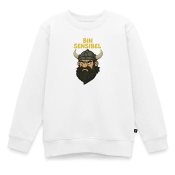 Bin sensibel...witziger Wikinger - Kinder Premium Organic Sweatshirt - Weiß - Vorne - AI Model Kid Male (0cm)