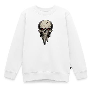 Zombie Skull Albtraum - Kinder Premium Organic Sweatshirt - Weiß - Vorne - AI Model Kid Male (0cm)