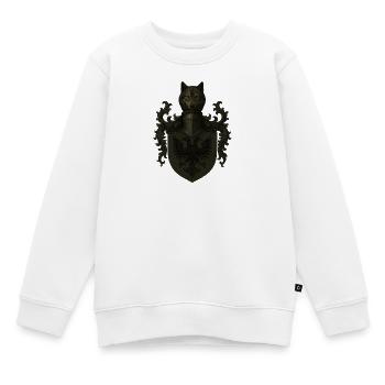 Jerrik Joris von Josten – Wolf & Doppeladler Crest - Kinder Premium Organic Sweatshirt - Weiß - Vorne - AI Model Kid Male (0cm)