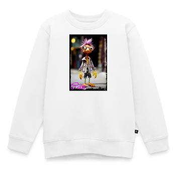 Buntes Punk-Vogel-Design für Kinder Puppe - Kinder Premium Organic Sweatshirt - Weiß - Vorne - AI Model Kid Male (0cm)