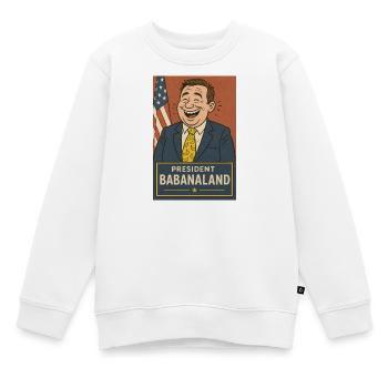 Präsident Babanland Politischer Humor - Kinder Premium Organic Sweatshirt - Weiß - Vorne - AI Model Kid Male (0cm)