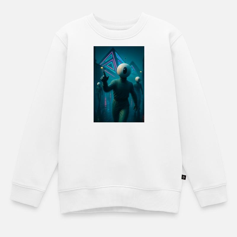 Bot et pyramide - Sweat Premium enfant bio - blanc