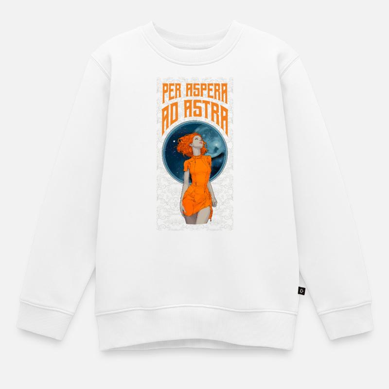Style rétro Astro Lady - Per Aspera ad Astra - Sweat Premium enfant bio - blanc
