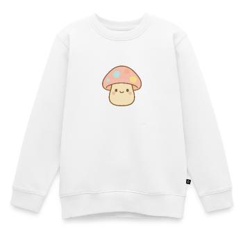Pilz Mushroom - Kinder Premium Organic Sweatshirt - Weiß - Vorne - AI Model Kid Male (0cm)