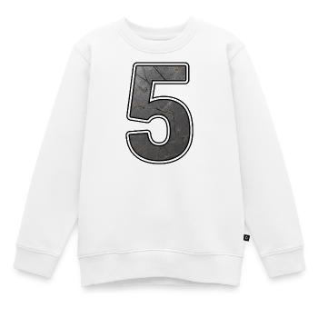 Rostiges 5 Design - Kinder Premium Organic Sweatshirt - Weiß - Vorne - AI Model Kid Male (0cm)