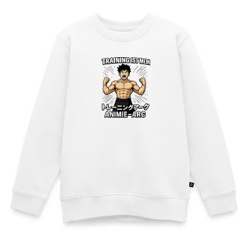 Training Ist Mein Anime Arc - Kinder Premium Organic Sweatshirt - Weiß - Vorne - AI Model Kid Male (0cm)