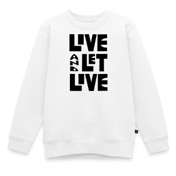 Leben und leben lassen von Cean - Kinder Premium Organic Sweatshirt - Weiß - Vorne - AI Model Kid Male (0cm)