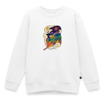 Psychedelische Pilzlandschaft Pfad - Kinder Premium Organic Sweatshirt - Weiß - Vorne - AI Model Kid Male (0cm)