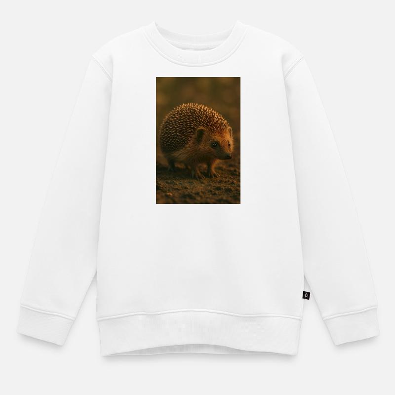 Animaux - Hérisson - Sweat Premium enfant bio - blanc
