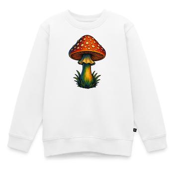 Fliegenpilz - Kinder Premium Organic Sweatshirt - Weiß - Vorne - AI Model Kid Male (0cm)