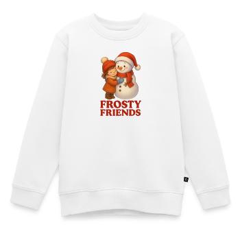 Frosty Friends Winter Warmth - Kids Premium Organic Sweatshirt - white - Front - AI Model Kid Male (0cm)