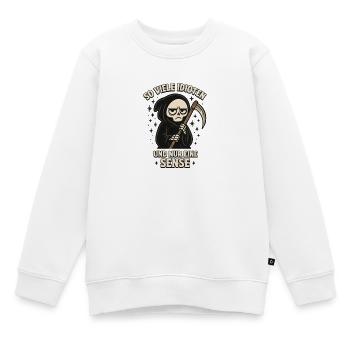 So viele Idioten und nur eine Sense  - Kinder Premium Organic Sweatshirt - Weiß - Vorne - AI Model Kid Male (0cm)