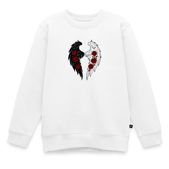 Rosenflügel-Engelflügel-Angelwings - Kinder Premium Organic Sweatshirt - Weiß - Vorne - AI Model Kid Male (0cm)