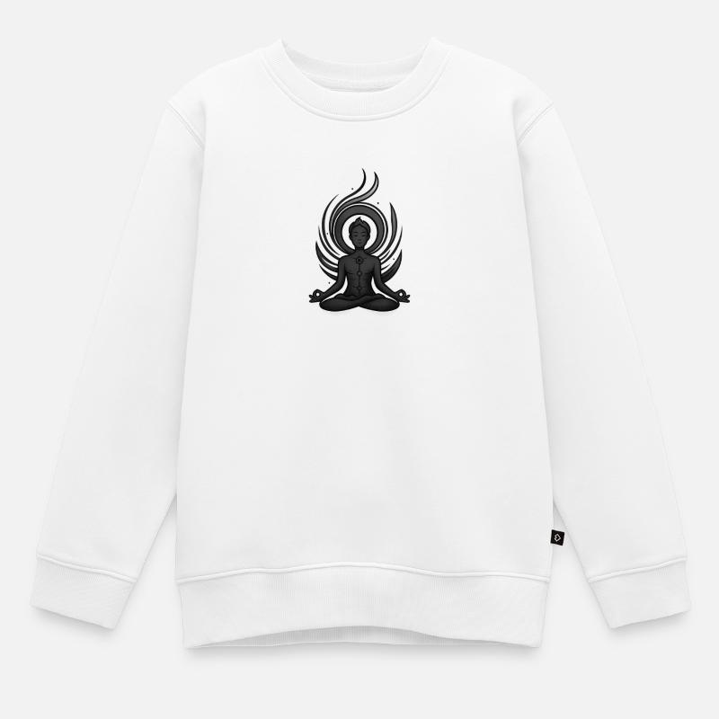 Chakra - Kinder Premium Organic Sweatshirt - Weiß