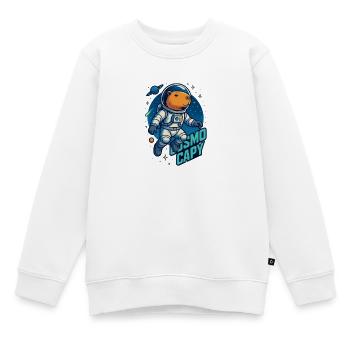 Cosmo Capy – Space Capybara Shirt 🚀 - Kinder Premium Organic Sweatshirt - Weiß - Vorne - AI Model Kid Male (0cm)