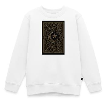 Halbmond - Kinder Premium Organic Sweatshirt - Weiß - Vorne - AI Model Kid Male (0cm)