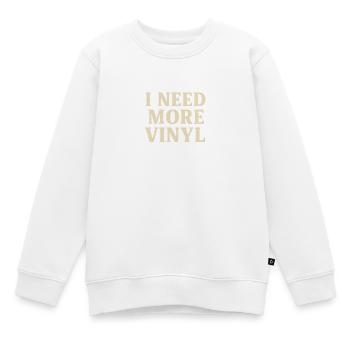 Ich brauche mehr Vinyl - Kinder Premium Organic Sweatshirt - Weiß - Vorne - AI Model Kid Male (0cm)