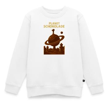 Planète Chocolat Fontaine de Chocolat - Sweat Premium enfant bio - blanc - Devant - AI Model Kid Male (0cm)